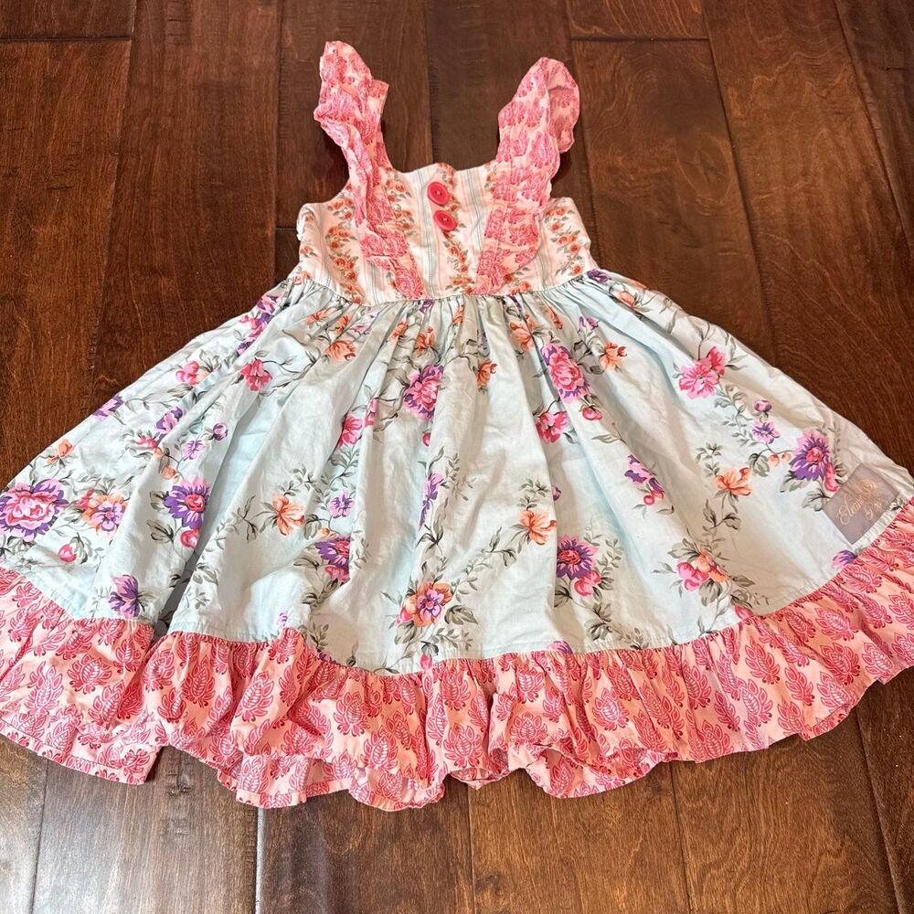 Eleanor Rose Tunic Dress Sweet Charm Spring Floral size 3-4 Years